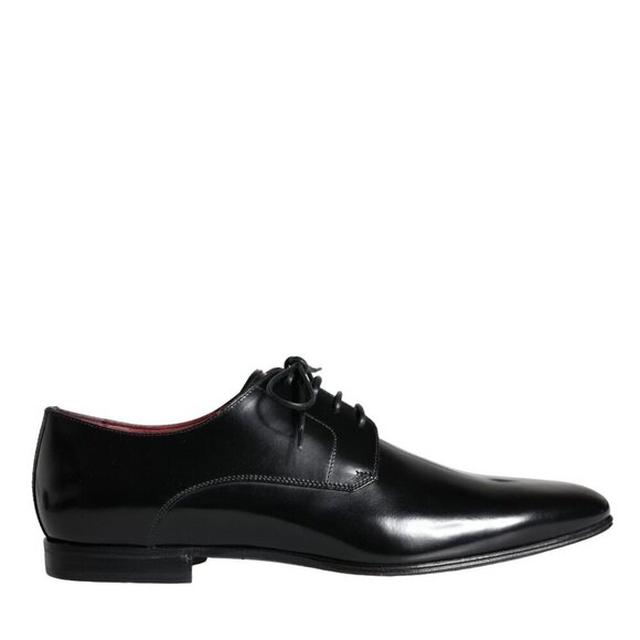 Dolce & Gabbana Dolce & Gabbana Black Calfskin Leather Derby Dress Men Shoes